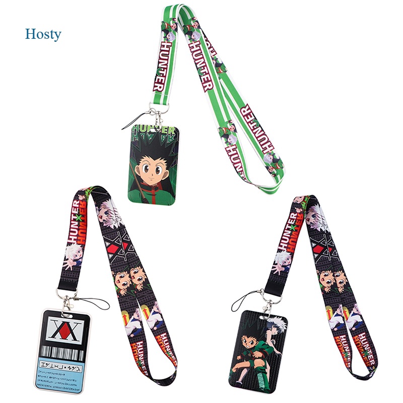 เคสการ์ด ลายการ์ตูนอนิเมะ Hunter X Hunter พร้อมสายคล้อง สําหรับนักเรียน