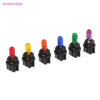 Vhdd หลอดไฟ Led T5 5 ดวง W1.2W สําหรับติดตกแต่งภายในรถยนต์ 10 ชิ้น