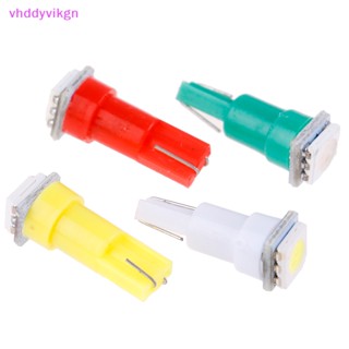 Vhdd เกจโคมไฟ T5 5050 1SMD 12V DC LED สีขาว เขียว เหลือง แดง สําหรับรถยนต์ 20 ชิ้น