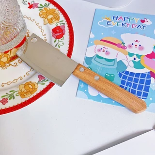 มีดอีโต้จิ๋ว mini ด้ามไม้ Mini Kitchen Knife #B-0024