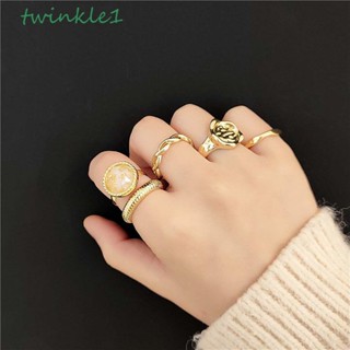 Twinkle1 แหวนนิ้วชี้ หรูหรา สไตล์เรโทร สําหรับผู้หญิง