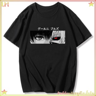 แฟชั่น เสื้อยืด Tokyo Ghoul Kaneki Ken ดีไซน์ตามมังงะ ผู้ชาย เสื้อผ้า