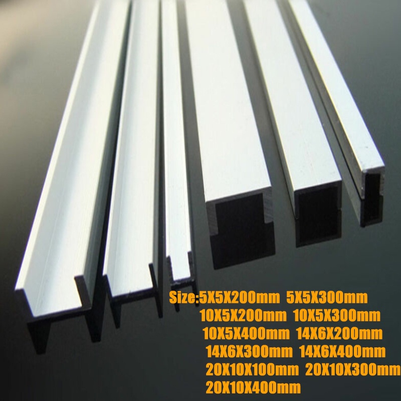 1pcs Aluminium U Profile Channel DIY RC Car Model Robot Bracket Chose Size