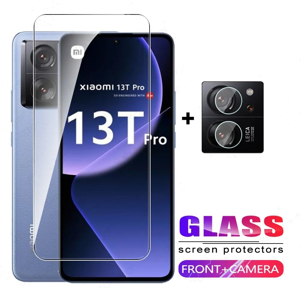 2 in 1 กระจกนิรภัยด้านหน้าสําหรับ Xiaomi 15T 14T 13T 12T 11T Pro 12TPro 13TPro 14T 5Gคลุมทั้งหมดกาวโปร่งใสป้องกันหน้าจอกลับกล้องเลนส์ป้องกันฟิล์ม