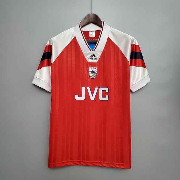 เสื้อกีฬาแขนสั้น ลายทีมชาติฟุตบอล Arsenal 1992 1993 ชุดเหย้า สไตล์เรโทร