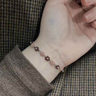 Spring Ri Lai Xin Series Versatile Small Flower Beaded Bracelet for Girls New High Beauty Popular Ins Small Design Sense Advanced Bracelet for Women