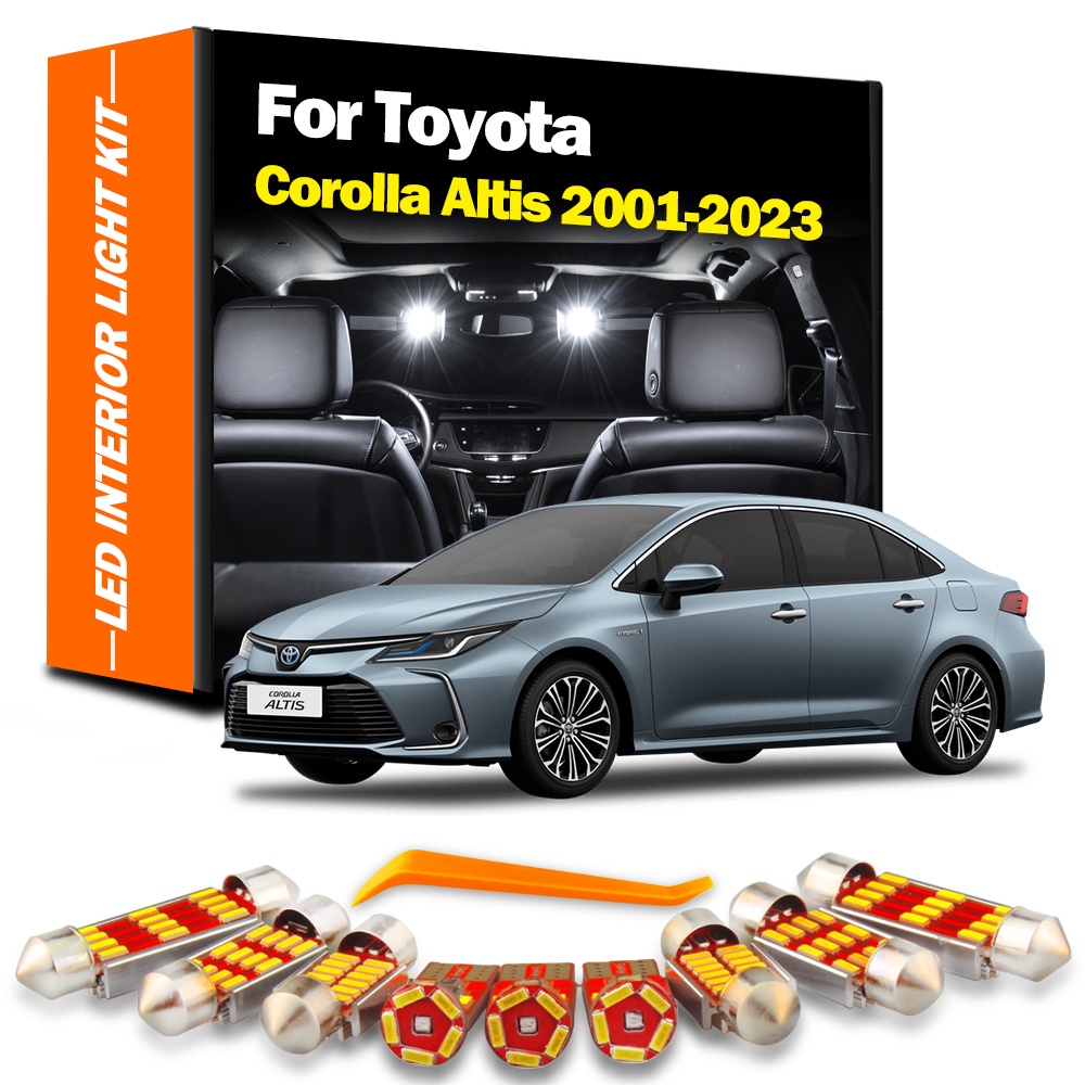 ชุดหลอดไฟ LED ติดป้ายทะเบียนรถยนต์ สําหรับ Toyota Corolla Altis 2001- 2016 2018 2019 2020 2021 2022 2023