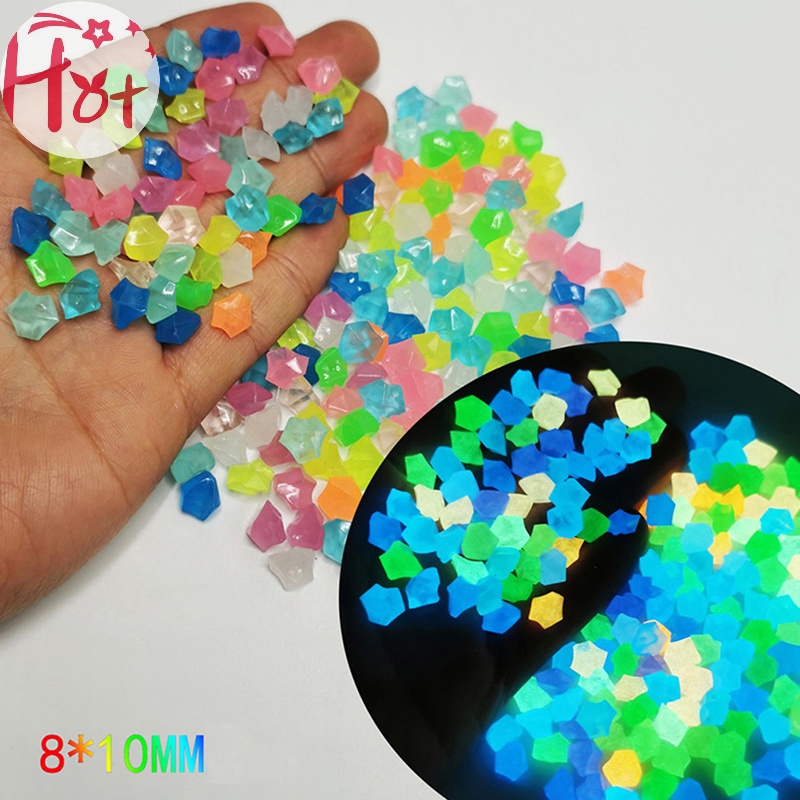 Ge หินกรวดหินเรืองแสงในที่มืด สําหรับตกแต่งตู้ปลา 300 ชิ้น