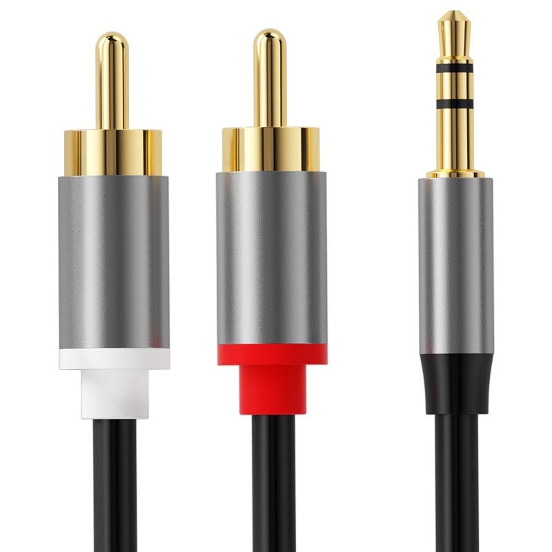 3.5mm to double lotus head speaker cable RCA 1: 2 audio cable 3.5 to 2RCA audio cable