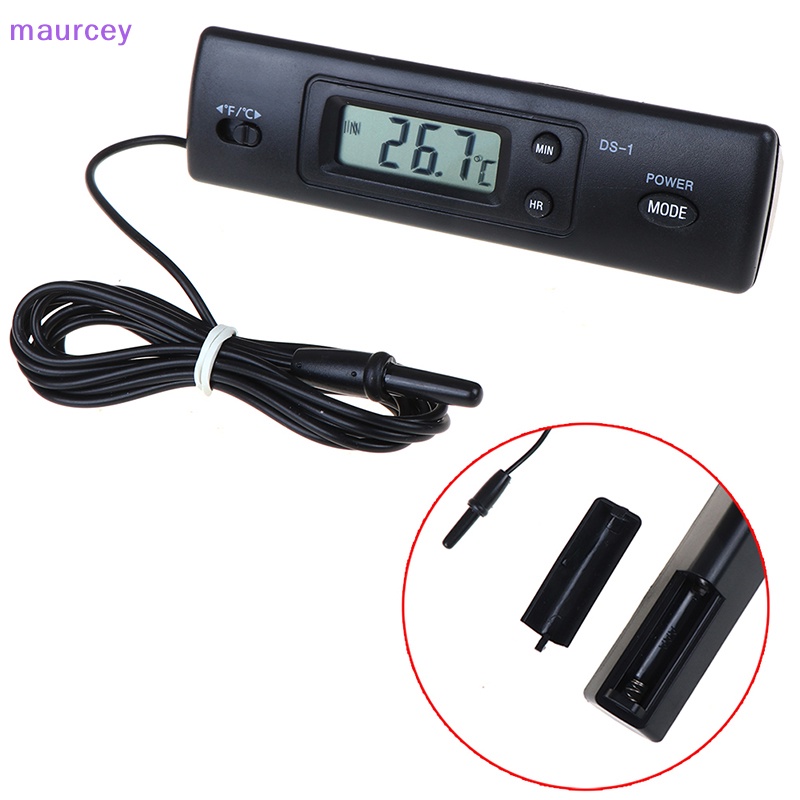 Maurcey เครื่องวัดอุณหภูมิในรถยนต์ พร้อมเซนเซอร์ สําหรับหน้าจอดิจิทัล LCD A/C TH