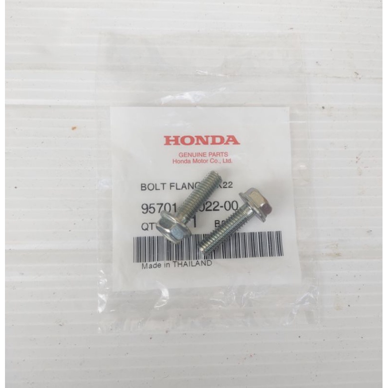 95701-06022-00 โบลต์แท้ขนาด6X22มม.ยึดท่อไอดี,ยึดคอรีดเวฟ110iและชิ้นส่วนรุ่นอื่นๆ ได้2ตัว อะไหล่แท้ศู