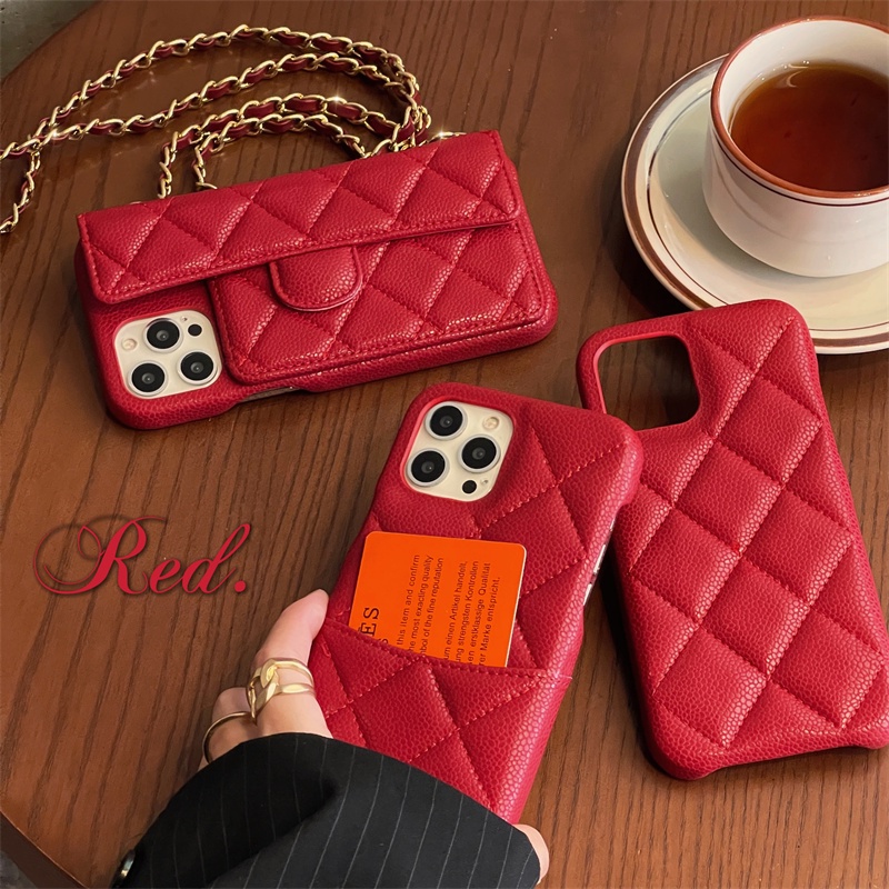 เคสโทรศัพท์มือถือหนัง ปิดด้านหลัง แบบเต็มเครื่อง สีแดง แฟชั่น สําหรับ iPhone 15 14 13 12 Pro Max 15pro 14 Plus 13pro 12pro 12 Promax 15promax 14promax 13promax 12promax