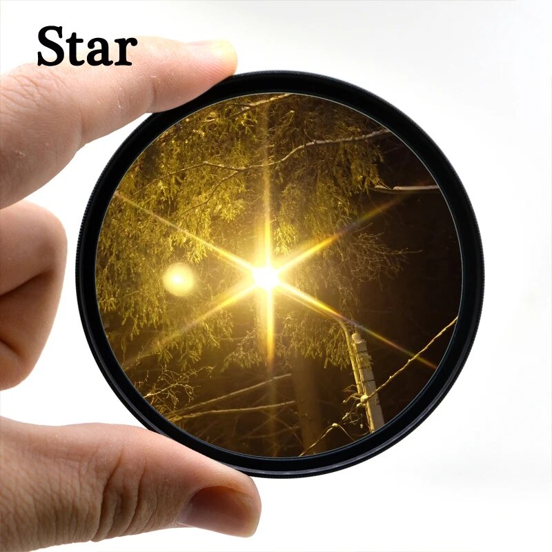 KnightX Star Line Filter For canon nikon dslr photography light d3300 200d 24-105 d5300 49mm 52mm 55