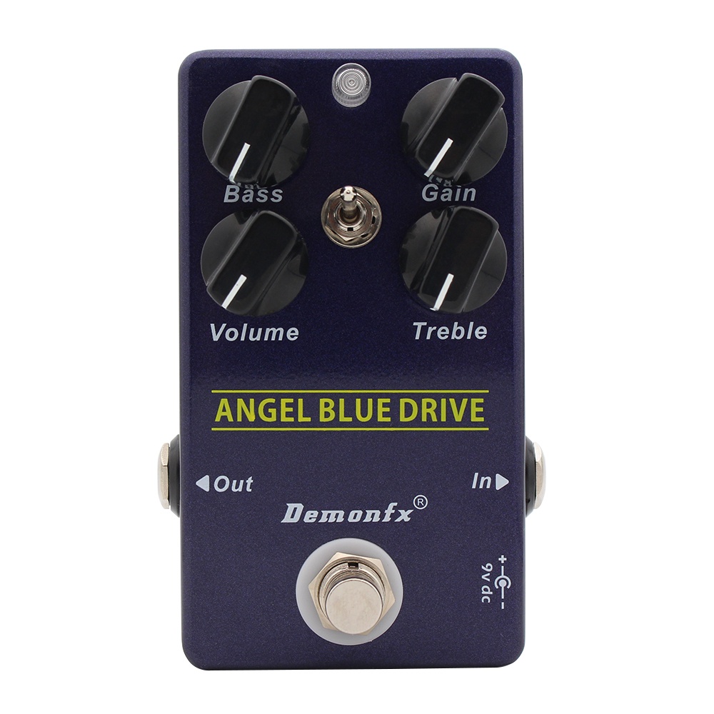 Demonfx แป้นเหยียบเอฟเฟคกีตาร์ สีฟ้า พร้อมสวิตช์สลับสองโหมด Clone TIMMY Overdrive V2.0