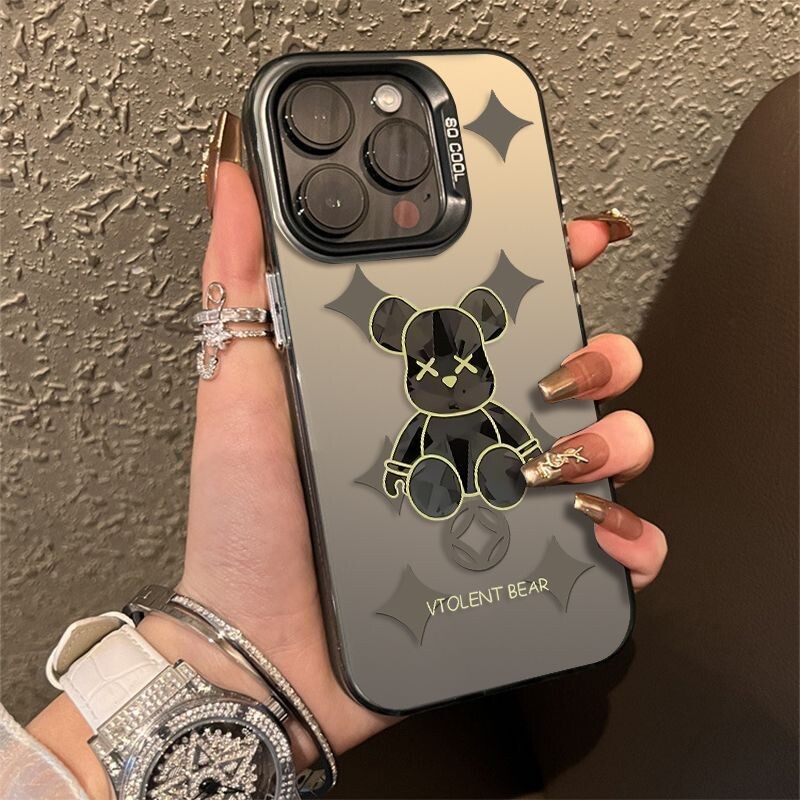 เคส iphone hone IP 11 12 IP 13 14 15plus 13 14 15 PROMAX เคสโทรศัพท์สไตล์น่ารักหมีรุนแรง