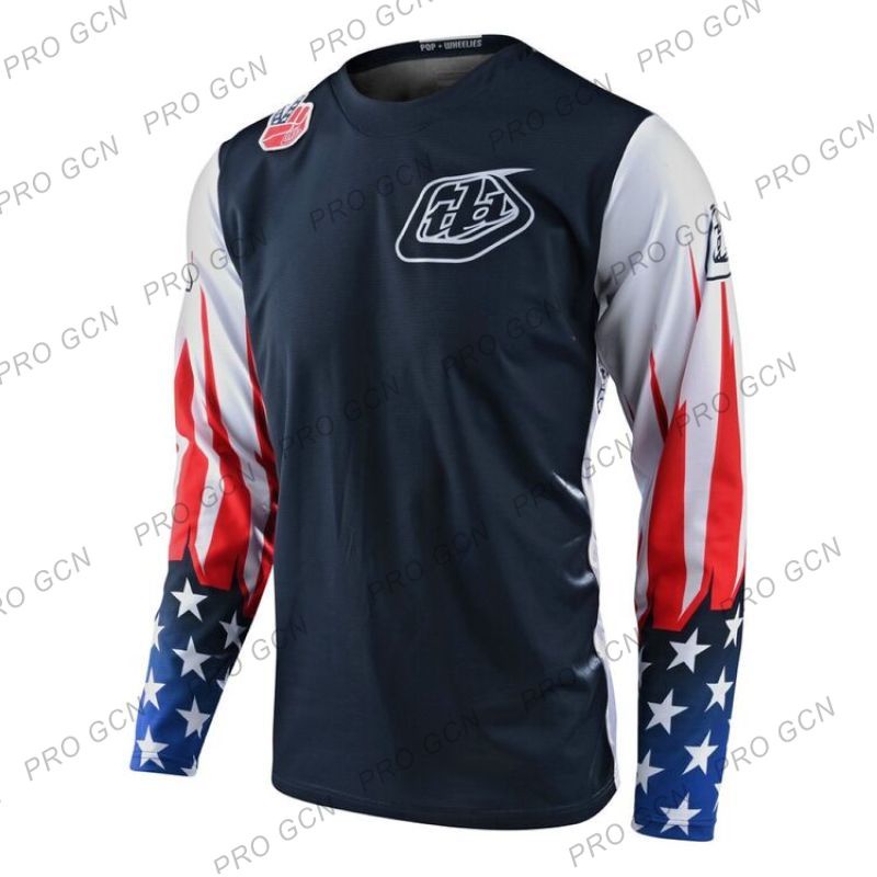「 Cod」ผู้ชายวิบากขี่จักรยาน Jersey TLD GP Downhill MTB เสื้อยืดใหม่แข่งดาวน์ฮิลล์จักรยานเสือภูเขาเสื
