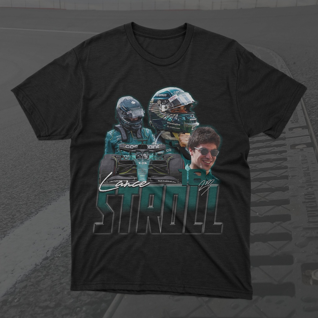 Lance Stroll Formula 1 Racing Graphic T-Shirt, 2023 F1 Racing Shirt, Motorsport Clothing F1, Aston M