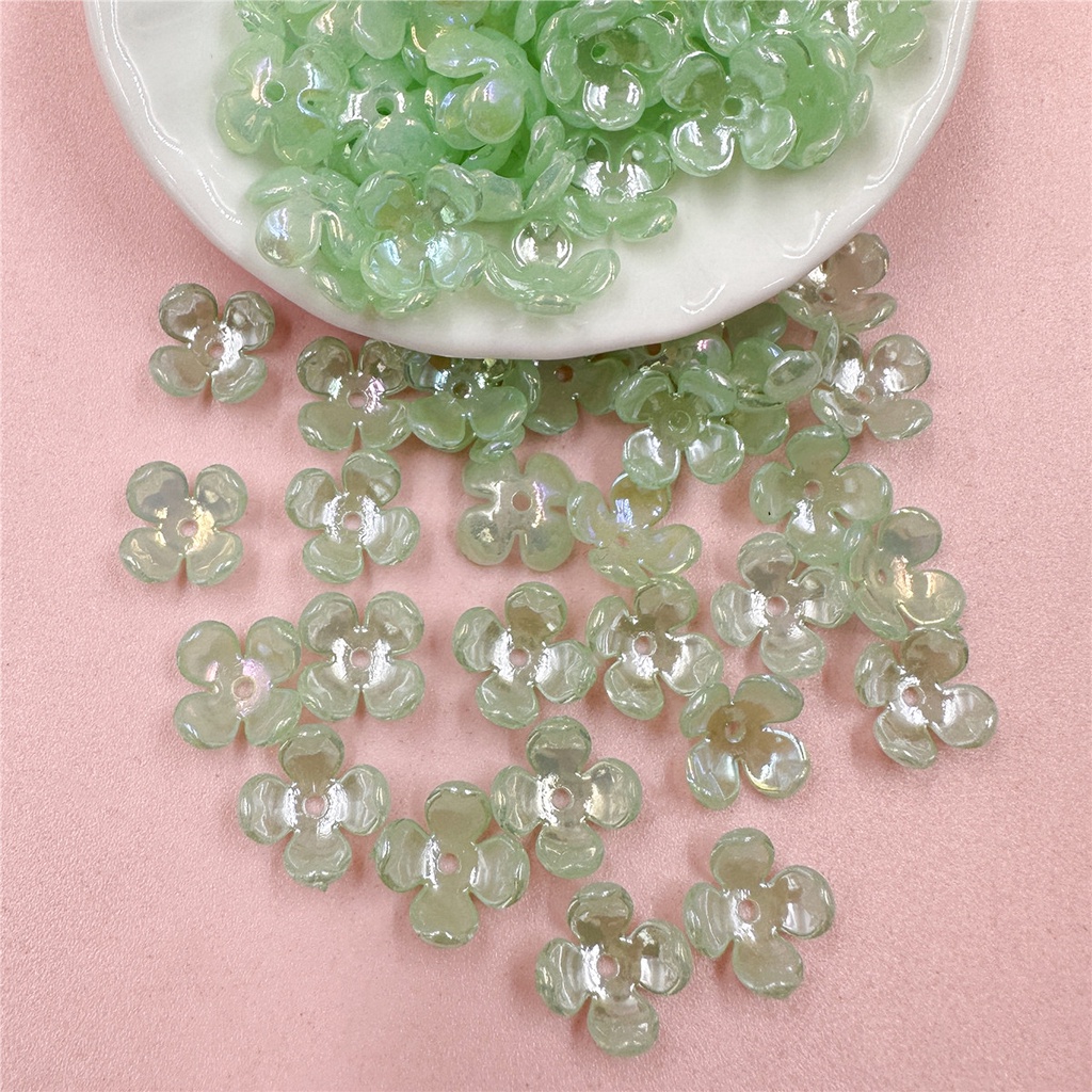 ลูกปัดอะคริลิค รูปกลีบดอกไม้ ขนาดเล็ก 10 มม. 80 ชิ้น สําหรับทําเครื่องประดับ ต่างหู แฮนด์เมด DIY - รูปที่ 4