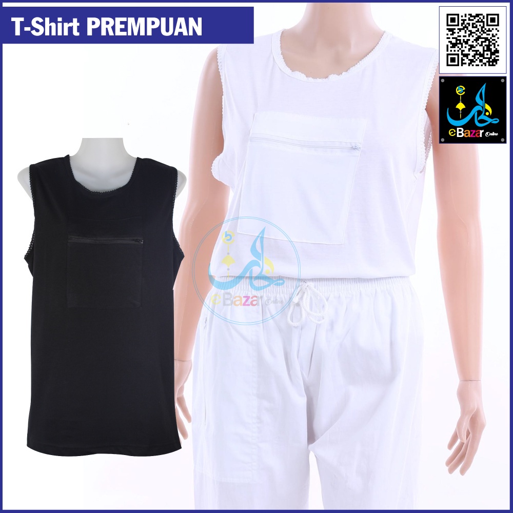 T-Shier Haji Prempuan Bek Poket Zip Umarh Dan Haji Tshirt Haji Women [S-3xl]