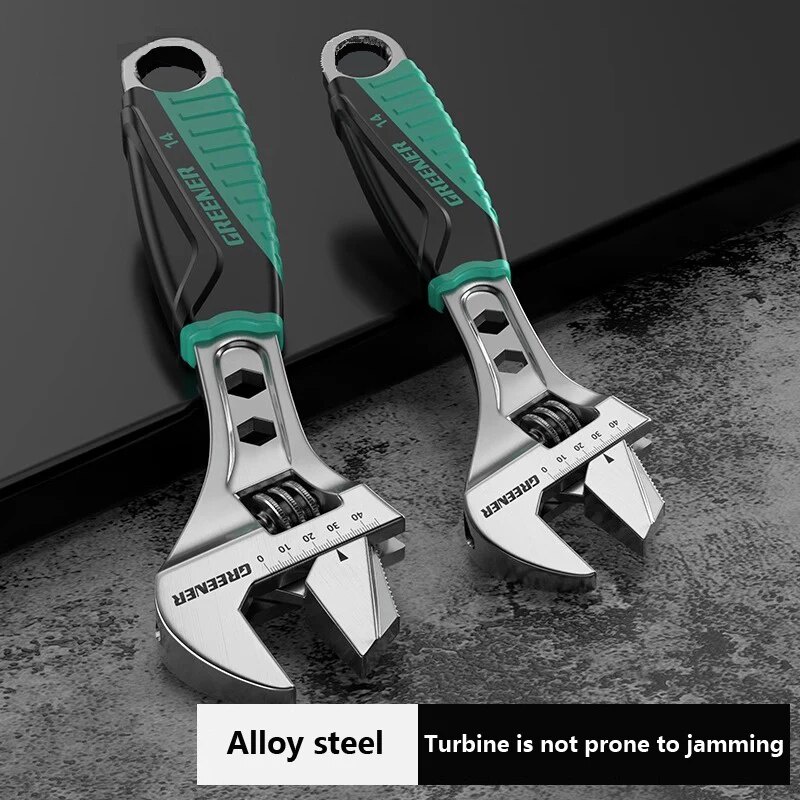 Adjustable Wrench Multifunctional Dual-Purpose Adjustable Wrench 8 10 12 15 Inch Household Open Bath
