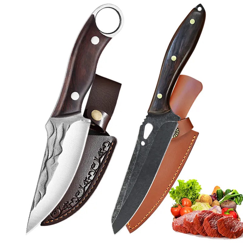Professional Butcher Knife Stainless Steel Boning Knife Meat Cleaver Sharp Outdoor Survival Knife Ca