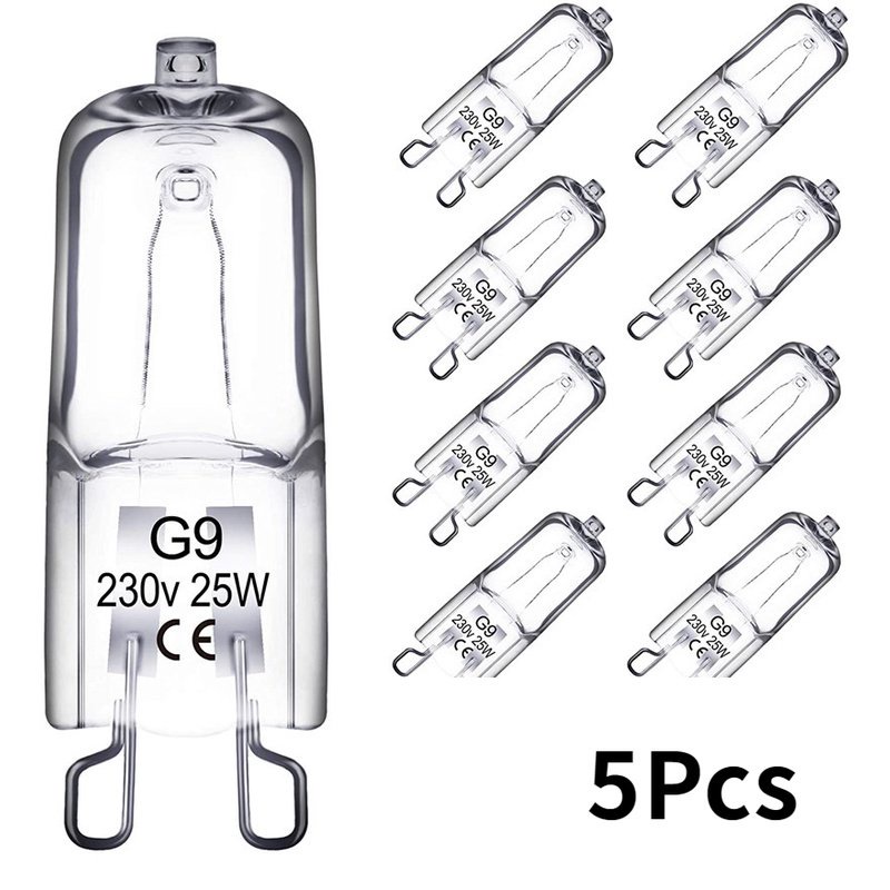 G9 220V25W40W ชิ้น 5 เตาอบตารางผนังคริสตัลหลอดไฟฮาโลเจนทังสเตนโคมไฟลูกปัด tta3