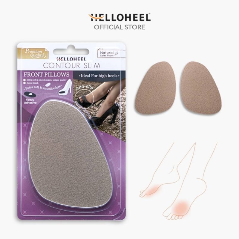 แผ่นกันรองเท้าลื่น HELLOHEELหมอนรองฝ่าเท้ารุ่นCONTOUR SLIM FRONT PILLOWS