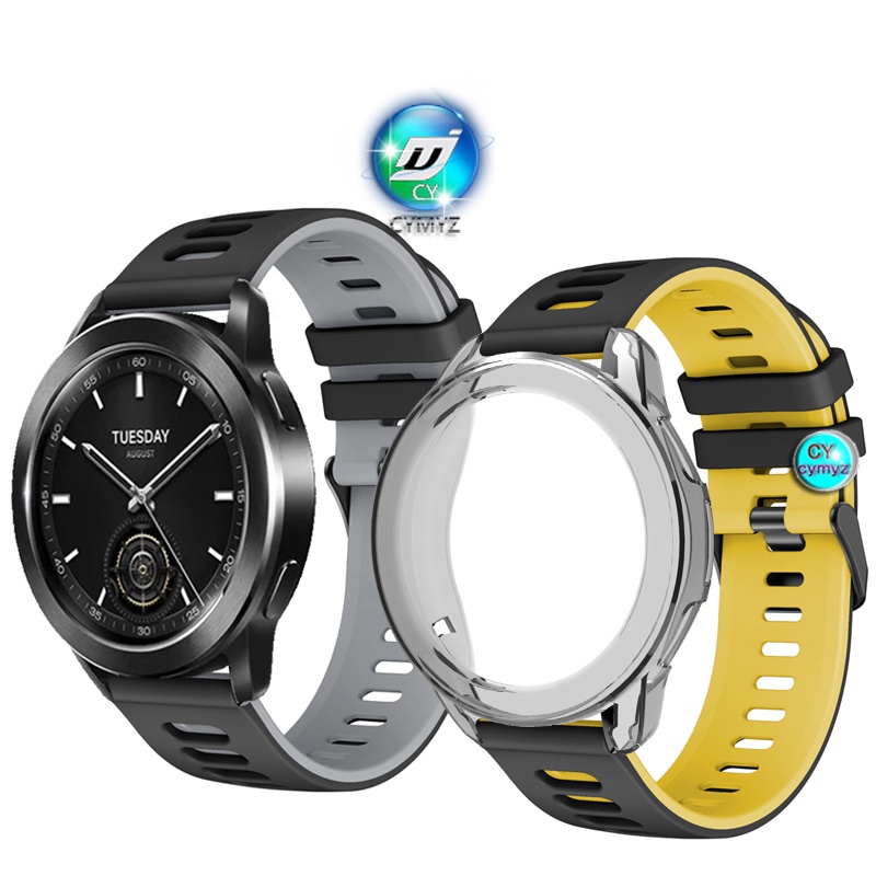 for xiaomi watch S3 สาย สายซิลิโคน สำหรับนาฬิกาอัฉริยะ xiaomi watch S3 เคส เคสป้องกัน
