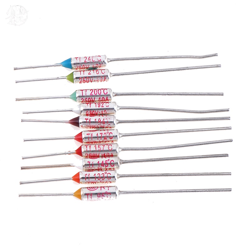 Wl| 10 ชิ้น 95°C/133°C/145°C/157°C/172°C/184°C/192°C/200°C/216°C/240°C ฟิวส์ความร้อน ใหม่