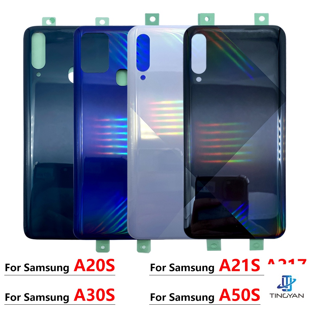 ฝาครอบแบตเตอรี่ด้านหลัง พร้อมสติกเกอร์กาว แบบเปลี่ยน สําหรับ Samsung Galaxy A20s A21s A30s A50S