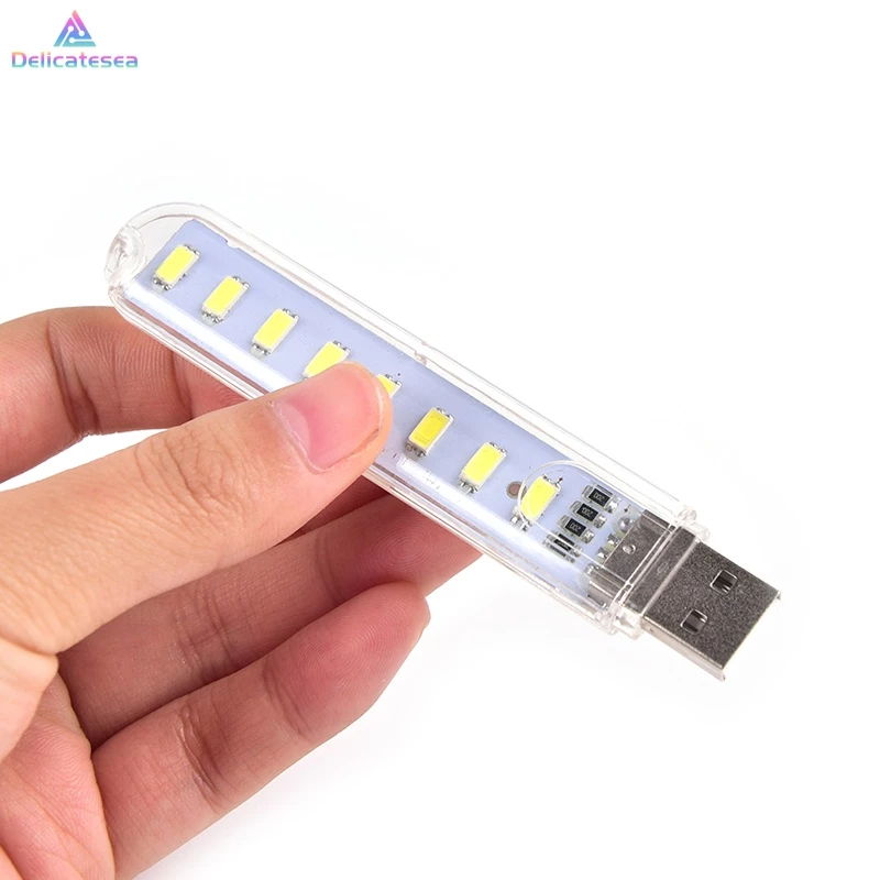 Delicatesea โคมไฟ LED USB 8 ดวง แบบพกพา สำหรับแล็ปท็อปและพีซี thumbnail 5
