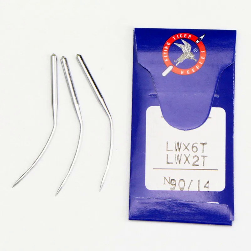 10Pcs Flying Tiger LW*6T แบบพกพาเงินโลหะ Blindstitch จักรเย็บผ้าเข็ม
