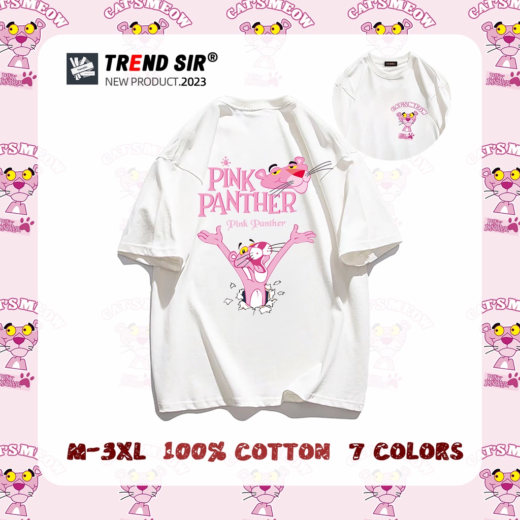 TrendSir ⚡พร้อมส่ง⚡เสื้อยืดตัวใหญ่ Pink Panther 7สี M-3XL