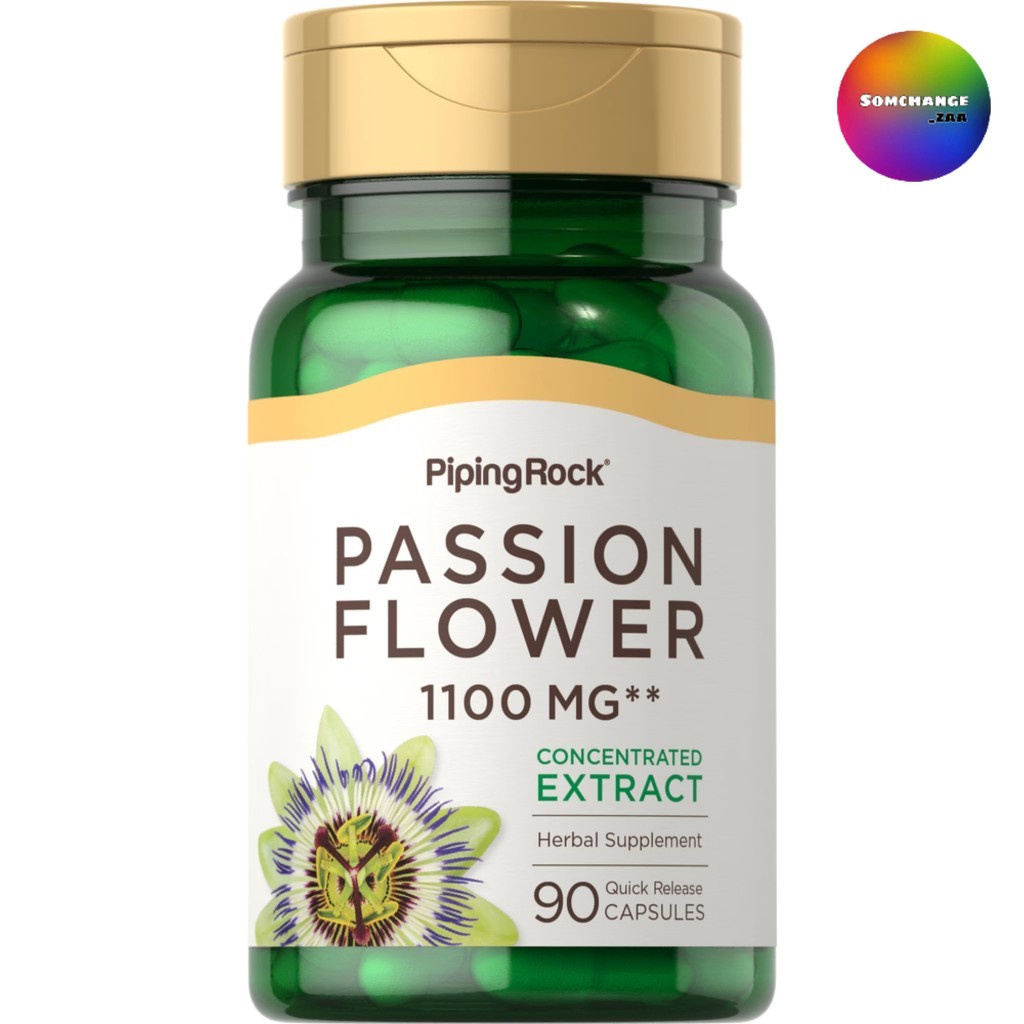 Passion Flower 1,100 mg. (90แคปซูล) ดอกเสาวรส นอนหลับ ผ่อนคลาย
