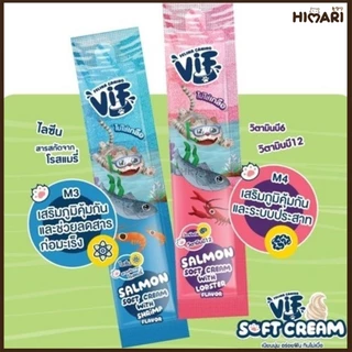 อาหารเปียกแมววิฟ ขนมแมวเลีย เฟลิน่า คานิโน VIF Soft Cream 1 กล่องมี 40ซอง ขนาด 15 กรัมต่อซอง