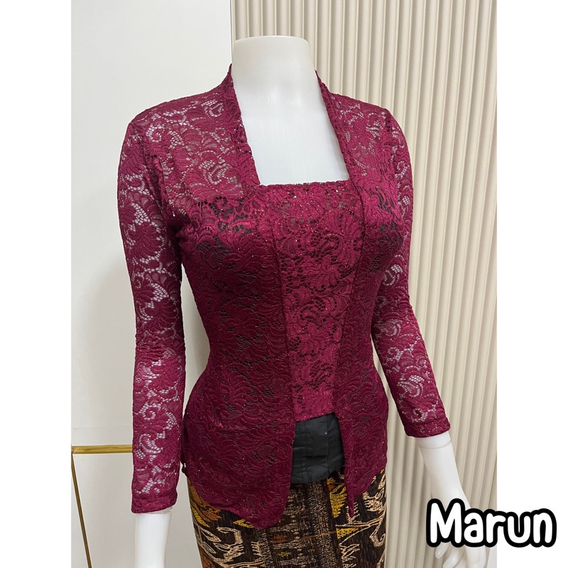 (kebaya only) Balinese kebaya พร้อมผ้า strit แขนยาว ไซส์ M - XL (เฉพาะเคบายา)