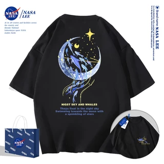 ✨สินค้าพร้อมส่ง✨เสื้อยืดคอกลมลายร่วมกับ NASA ใส่ได้ทั้งชายและหญิง ผลิตจากผ้าคอตตอน 100% เหมาะสำหรับเยาวชน