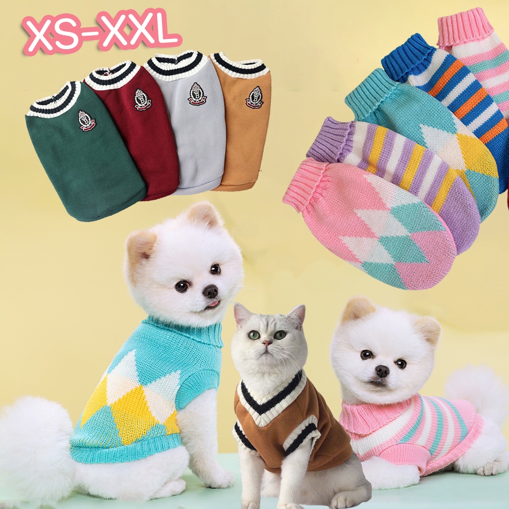 CODเสื้อสัตว์เลี้ยง ให้อบอุ่น XS-XXL น่ารัก เหมาะสําหรับแมวและสุนัข เสื้อหมา