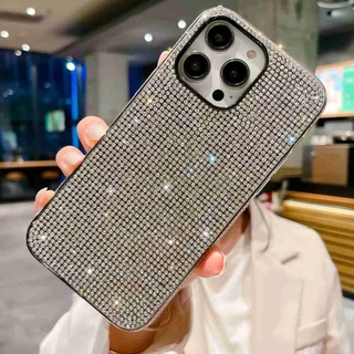 เคสโทรศัพท์มือถือ ป้องกัน ประดับเพชร หรูหรา สําหรับ iPhone 11 12 13 14 15 Pro Max