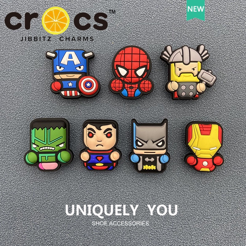 Crocs jibbitz charms League of Legends Marvel Series ปุ่มกด ลายดอกไม้ DIY อุปกรณ์เสริม สําหรับรองเท้า