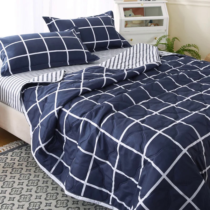 Summer Thin Air-condition Quilt Queen King Size Cooling Quilted Blanket Home Single Double Lightweight Comforter Bed Bed