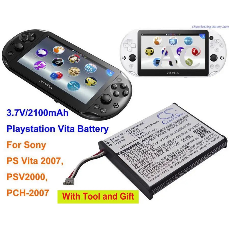 AC Cameron Sino 2100mAh Game Console Battery 4-451-971-01, SP86R for Sony PCH-2007, PS Vita 2007, PS