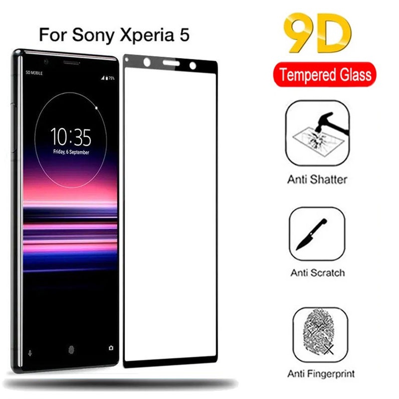 กระจกนิรภัย 9D แบบเต็มจอ สําหรับ Sony Xperia 10 5 1 III II IV I V XZ2 X Compact XA1 XA2 Plus 5G 4G 2023