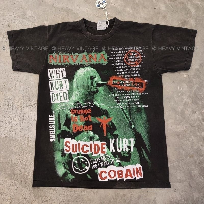 NIRVANA KURT COBAIN BOOTLEG ฟอกไบโอ เสื้อวง เสื้อทัวร์
