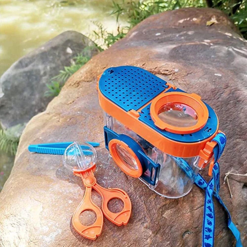 RIVERSTONE Bug Viewer, Magnifiable กล่องแมลงโปร่งใส, เด็กวิทยาศาสตร์ธรรมชาติสํารวจเครื่องมือพลาสติกแบบพกพาแมลง Catcher กรงกลางแจ้ง - รูปที่ 3