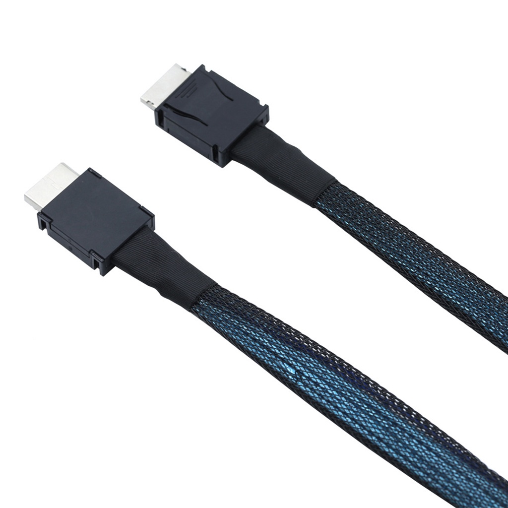 Jmt PCIE Oculink SFF 8611 4I เป็น MINI SAS SFF-8611 4I สายเคเบิลเซิร์ฟเวอร์ ความเร็วสูง ตัวผู้ เป็นตัวผู้