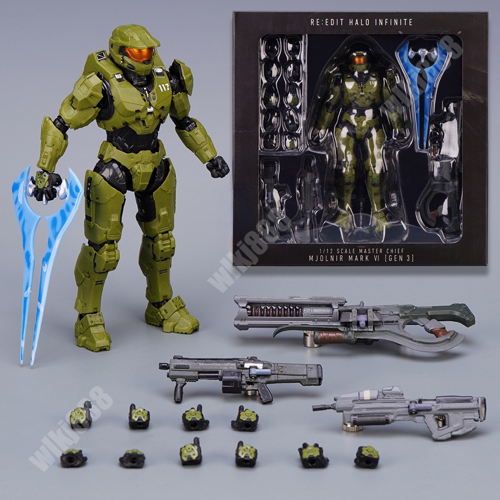 Halo โมเดลฟิกเกอร์ 1/12 Sentinel Change Face Game Articulado ของเล่นสําหรับเด็ก