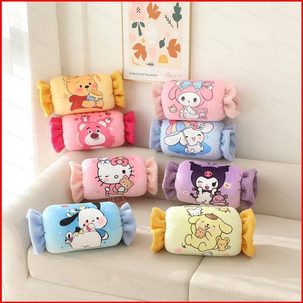 Ys หมอนตุ๊กตานุ่ม รูปการ์ตูน Sanrio สีแคนดี้ ให้ความอบอุ่น สําหรับตกแต่งบ้าน ออฟฟิศ
