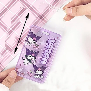 กระเป๋าใส่นามบัตรอะคริลิค แบบยืดหดได้ พิมพ์ลายนูน สําหรับนักเรียน