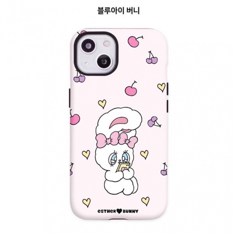 เคสโทรศัพท์มือถือ ลายกระต่ายน่ารัก สองชั้น สําหรับ iPhone 7 8 plus x xs XR xsmax 11 12 13 14 15 Pro Max